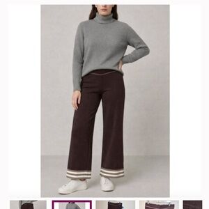 Caroline Constas Brown Knit Pull On Trousers